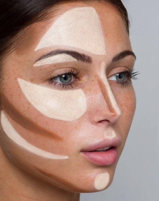 تکنیک سایه روشن صورت با کانتور و کانسیلر برای برجسته‌سازی ویژگی‌های صورت با آرایش