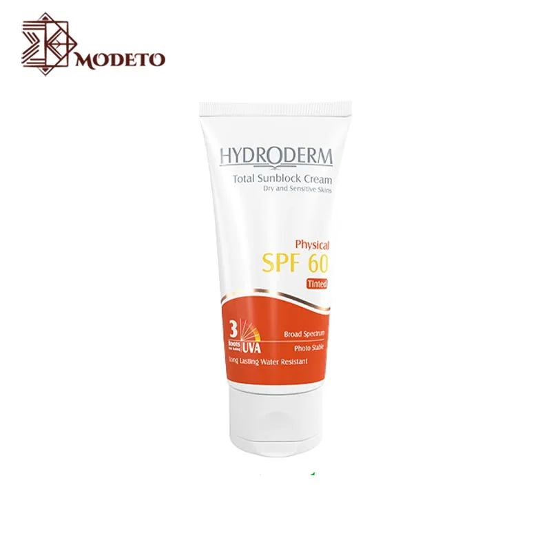 ضد آفتاب فیزیکال رنگی SPF60 هیدرودرم 50 میل