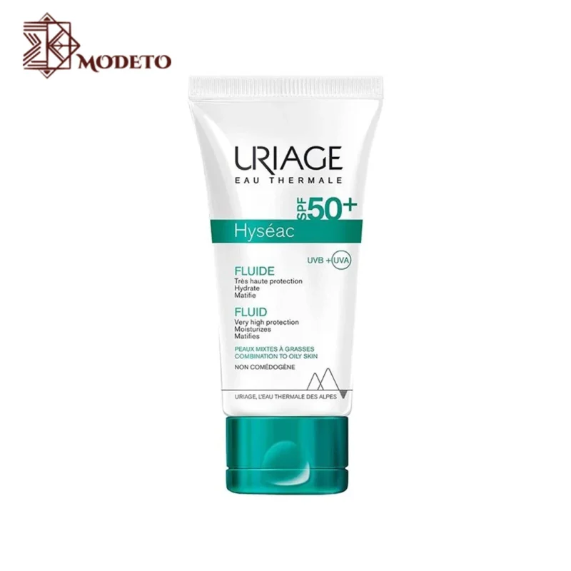 فلوئید ضد آفتاب بی رنگ اوریاژ +SPF50 مدل Hyseac