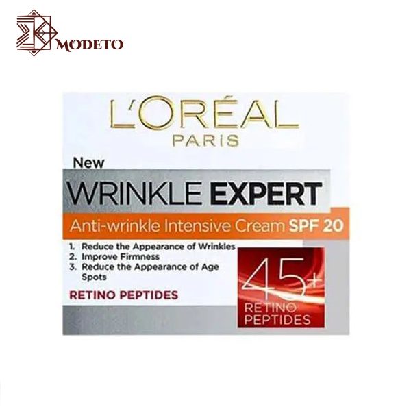 کرم روز ضد چروک SPF20 بالای 45 سال لورال مدل Wrinkle Expert حجم ۵۰ میل