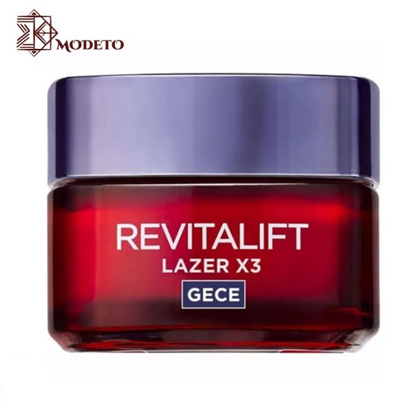 کرم شب ضد چروک لورال مدل Revitalift Lazer X3 حجم 50 میل